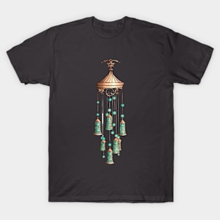 Styled Windchime In Aqua and Copper T-Shirt